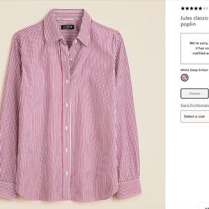 Jules classic-fit shirt in striped cotton poplin